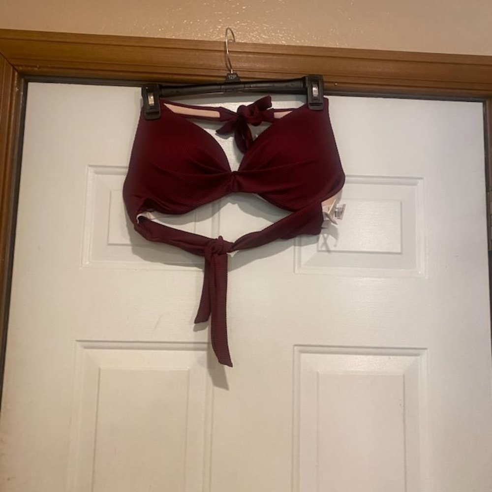Elegant Burgundy Bikini Top